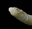 Crutch Handle (zafar takiya), Jade, carved and inlaid with diamonds and agate